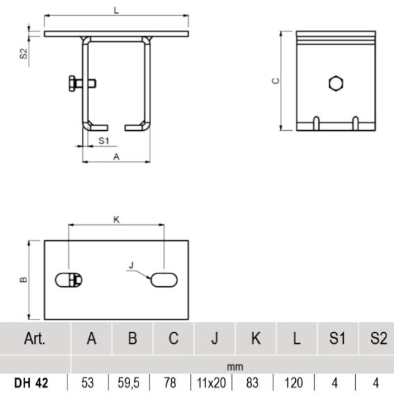 Adjustable ceiling support bracket