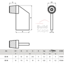 End stop, welded, for sliding and swing gates