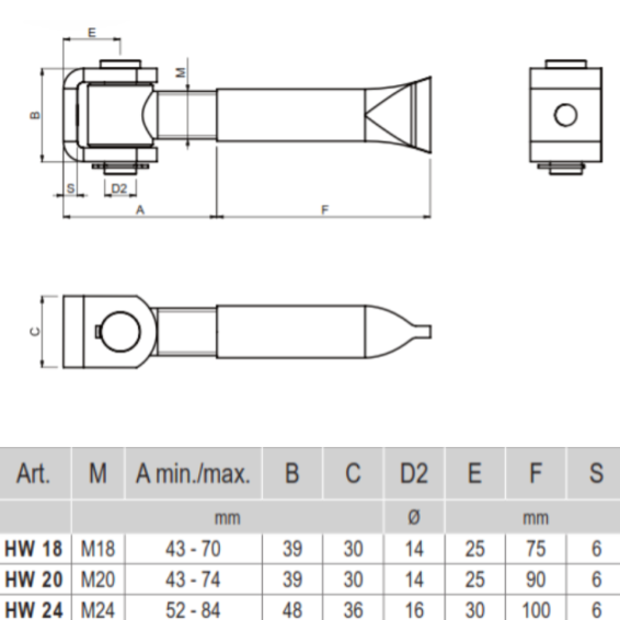 Adjustable hinge for masonary