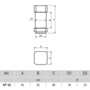 Gate joint for "C" clamp type hinges