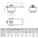 Uper hinge with bearing