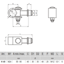 Adjustable "C" clamp hinge