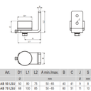 Lower hinge with bearing, support