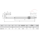 Fixing bar for cantilever carriage L410 mm