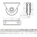 "O" grooved wheel double bearing (WTO 1024 B2)