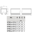 "C" profile guide (STRELA 57)