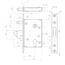 Lock for sliding gates, with hook  72-55/30