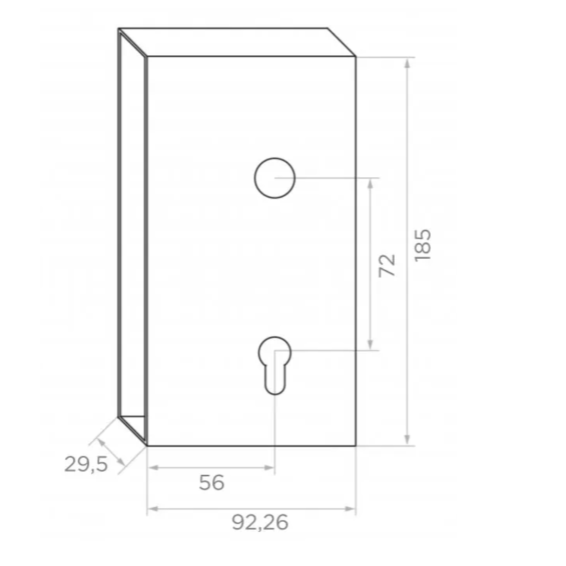 Lock for sliding gates, with hook  72-55/30