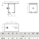 Adjustable ceiling support bracket (DH 33)