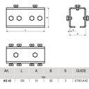 "C" profile guide joint bracket (AG 42)