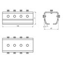 Profile guide joint bracket - DF 190