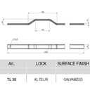 Lower locking rod - TL 70