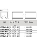 "C" Profile guide (galvanized)