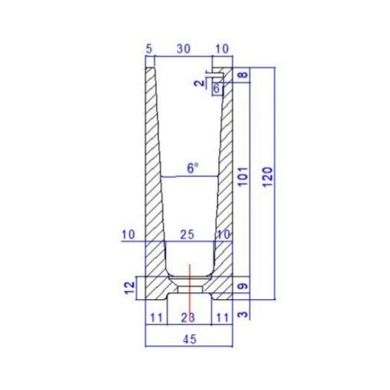 Aluminium profile  H121 A45 L2500