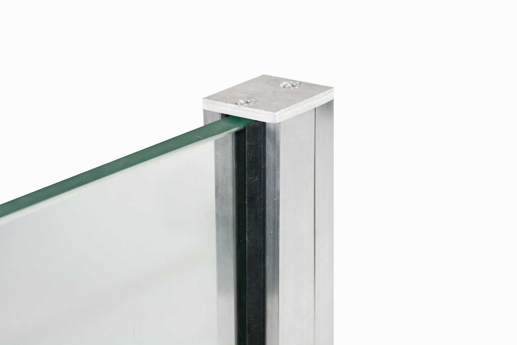 French balcony with fastening to the window frame, ALUMINUM, SILVER ANOD