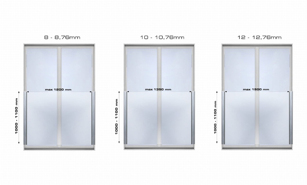 French balcony with fastening to the window frame, ALUMINUM, SILVER ANOD