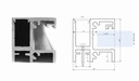 French balcony with fastening to the window frame, ALUMINUM, SILVER ANOD