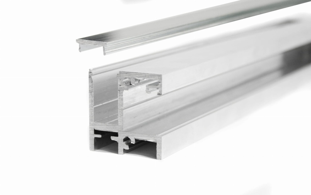 French balcony with fastening to the window frame, ALUMINUM, SILVER ANOD