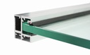 French balcony with fastening to the window frame, ALUMINUM, SILVER ANOD