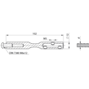 Cable holder, flexible  4-6mm AISI 304