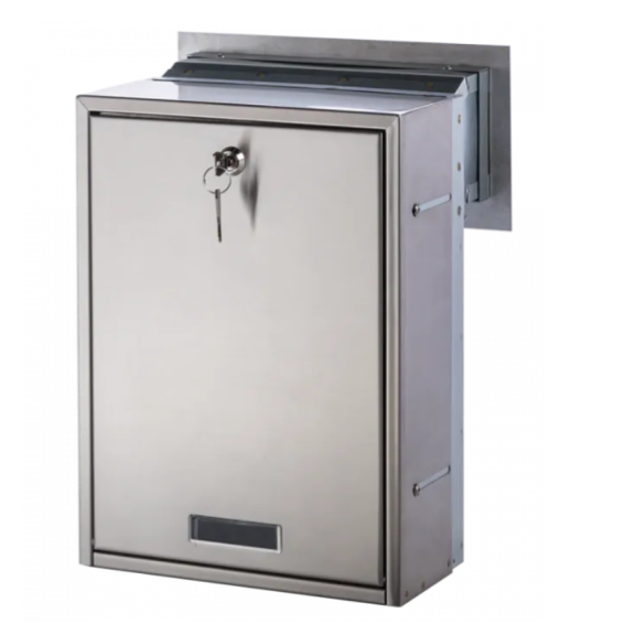 Mailbox with drawer PM PN 620, silver