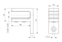 Glass clamp 48x65x34mm 12-15mm, AISI 316, SATIN