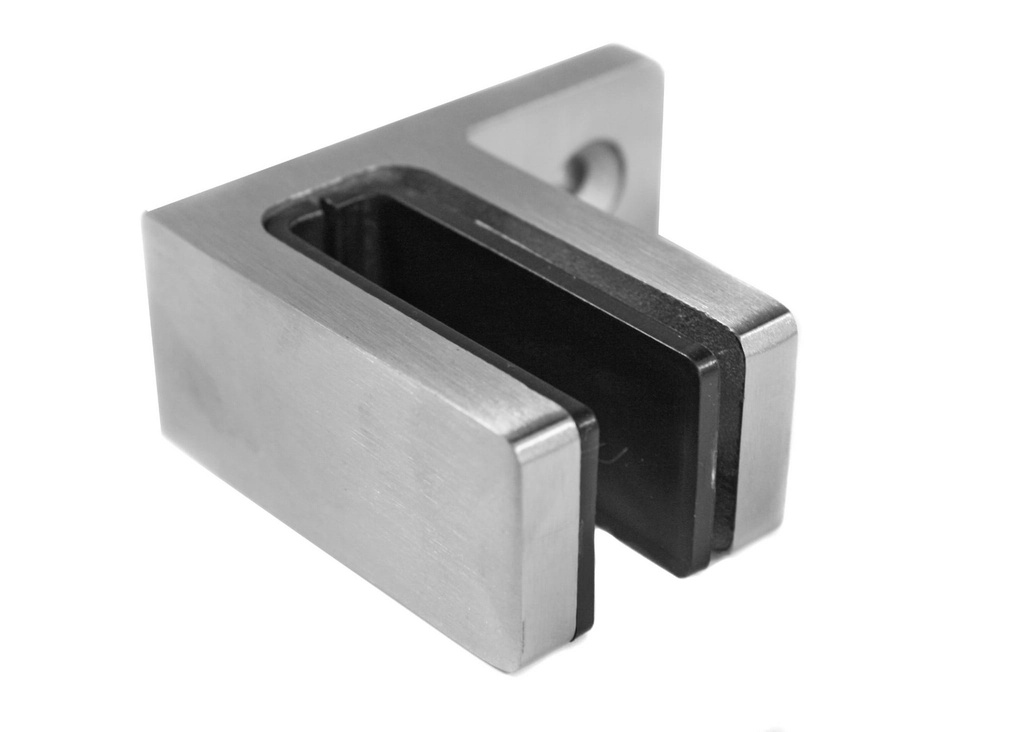 Glass clamp 48x65x34mm 12-15mm, AISI 316, SATIN