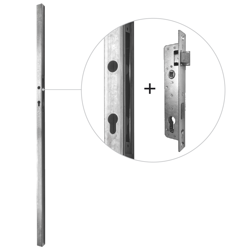 Post 40x40mm H1500mm with lock (H220mm/90mm)