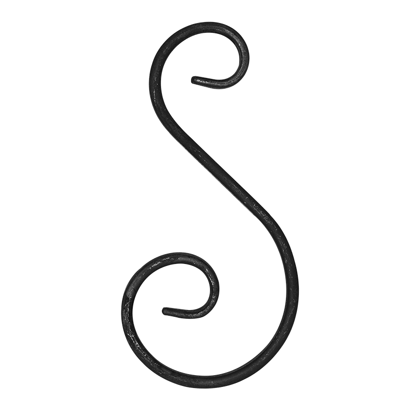 Forged steel element - type S 12x6 mm H170 x L80 mm