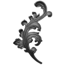 [K52.006] Dekoratīvā Lapiņa ( labā ) 4 mm H270 x L110 mm 