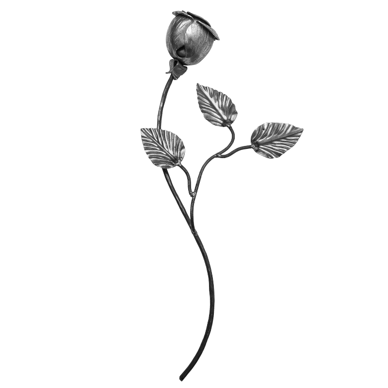 Rosa decorativa H450 x L160 mm