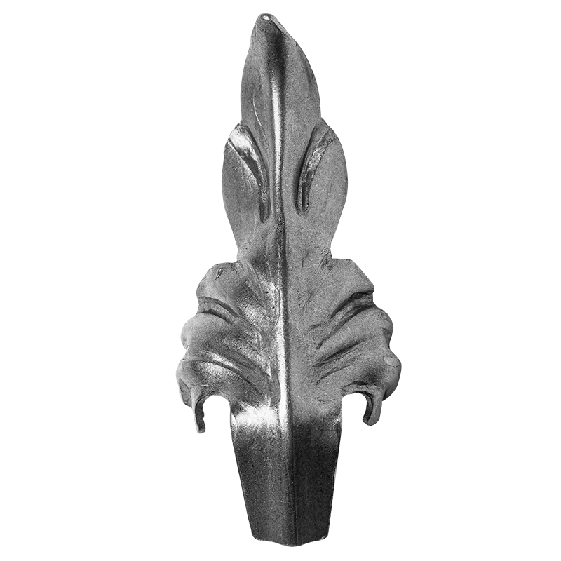 Decorative steel leaf 3 mm H165 x L60 mm