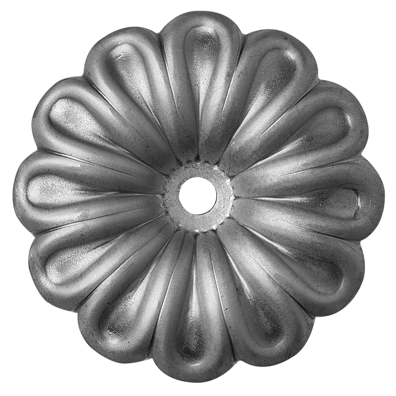 Forged decorative steel - flower 2mm H12 x L120 mm