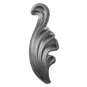 [K51.059] Dekoratīvā Lapiņa ( kreisā ) 2 mm H69 x 185 mm 