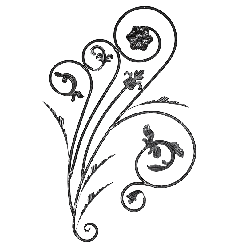 Forged rosette D12 H1080 x L750 mm