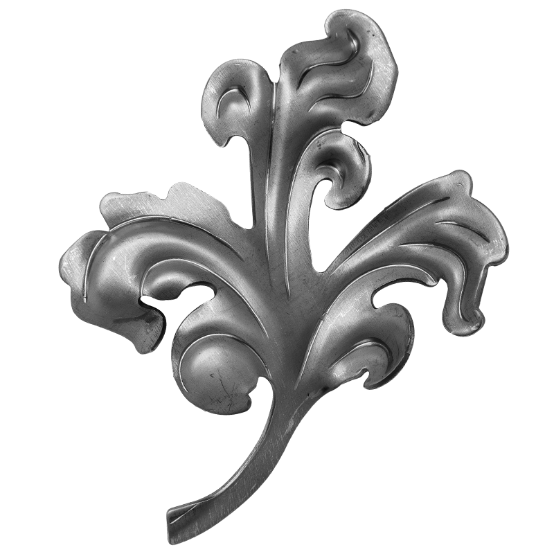 Decorative steel leaf 2 mm H164 x L130 mm ( right )