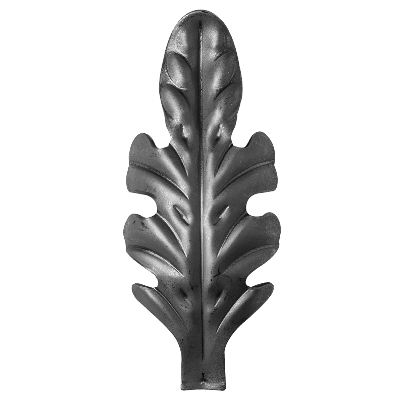 Decorative steel leaf 2 mm H150 x L47 mm