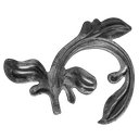 [K51.115] Dekoratīvā Lapiņa ( labā ) 4 mm H215 x L175 mm