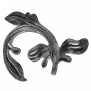 [K51.116] Dekoratīvā Lapiņa ( kreisā ) 4 mm H215 x L175 mm