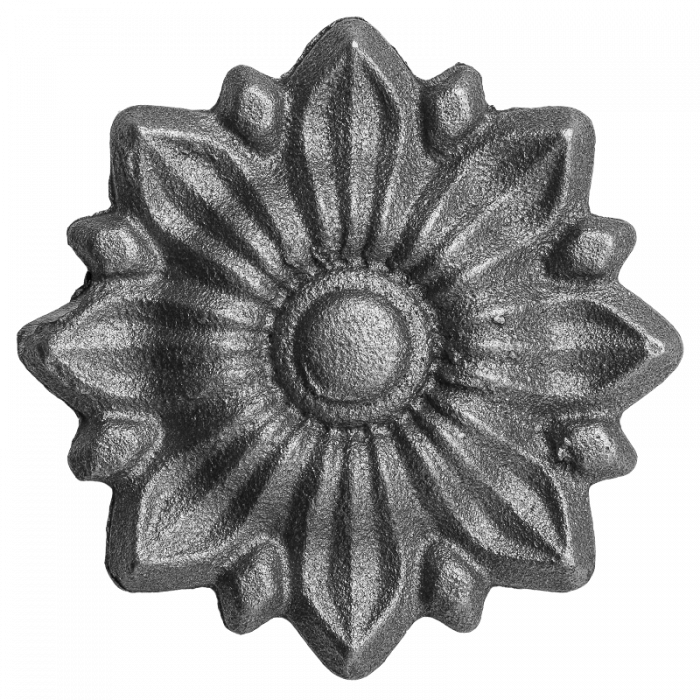 Decorative steel flower 8 mm H85 mm