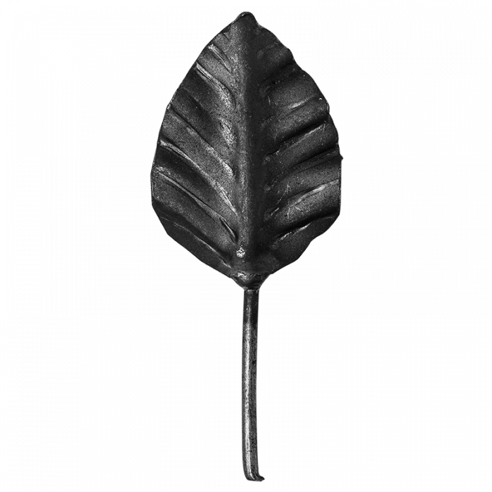 Decorative steel leaf 2 mm H80 x L40 mm