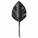 [K50.112] Dekoratīvā lapiņa 2 mm H80 x L40 mm