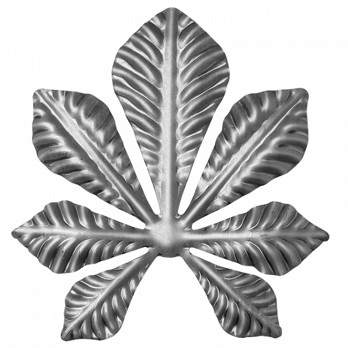 Decorative steel leaf 2 mm H210 x L220 mm