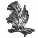 [K51.015] Dekoratīvā lapiņa ( kreisā ) 2 mm H112 x L92 mm 