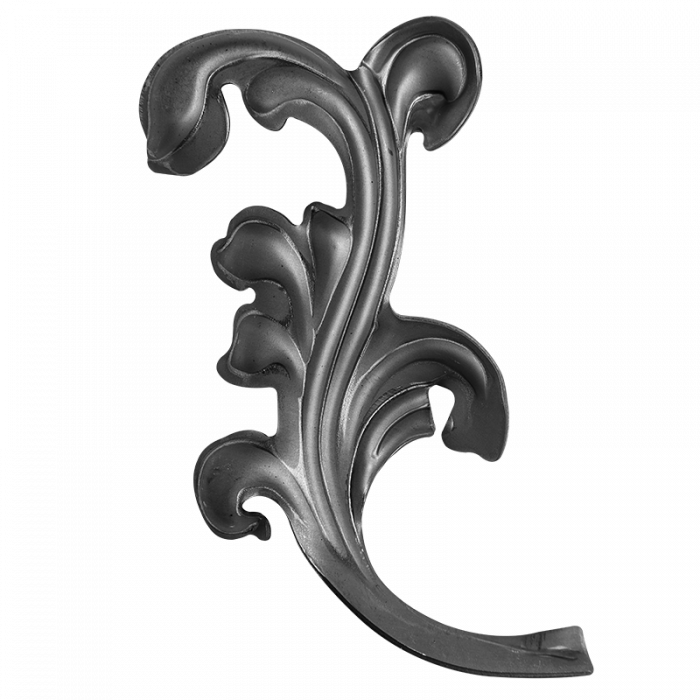 Decorative steel leaf 2 mm H200 x L95 mm ( right )