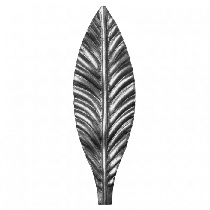 Decorative steel leaf 2,5 mm D130 x L40 mm