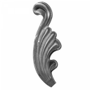 [K51.063] Dekoratīvā lapiņa ( kreisā ) 2 mm H90 x L30 mm 