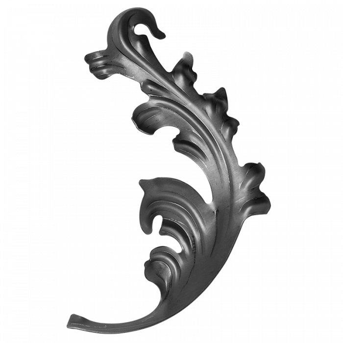 Decorative steel leaf 2 mm H295 x L175 mm ( right )