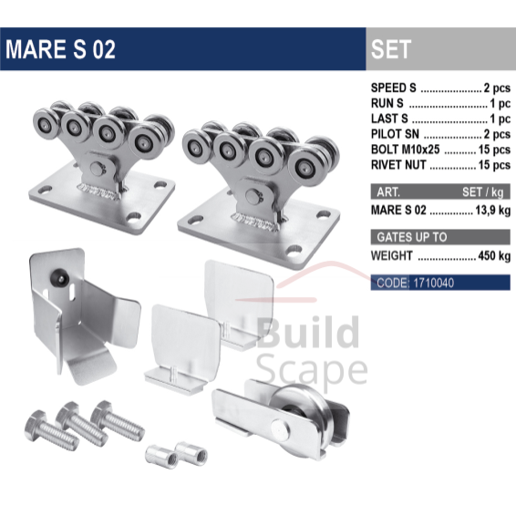 Juegos de bloques de rodillos MARE S 02 (450 kg.)