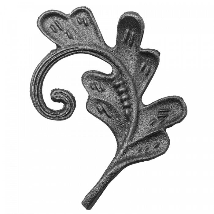Decorative steel leaf 4 mm H140 x L110 mm ( left )